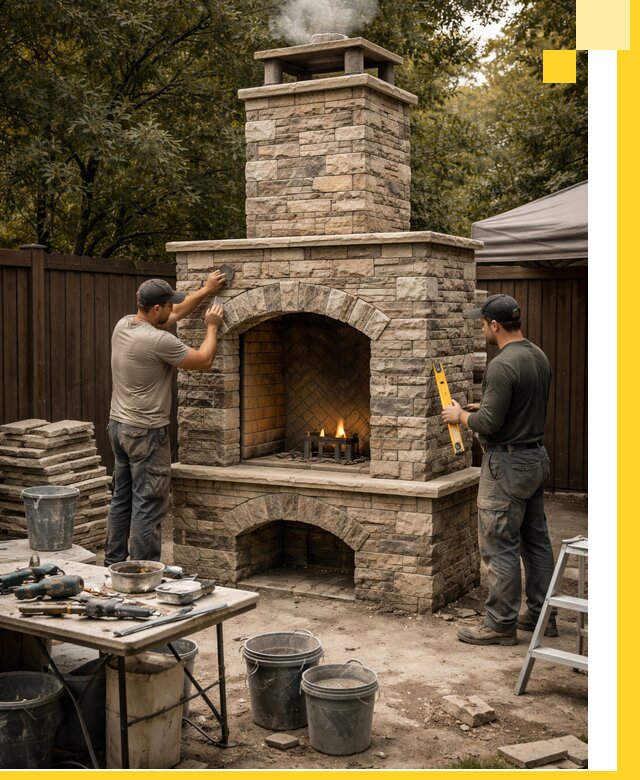 Проектирование и установка уличных каминов в Братске