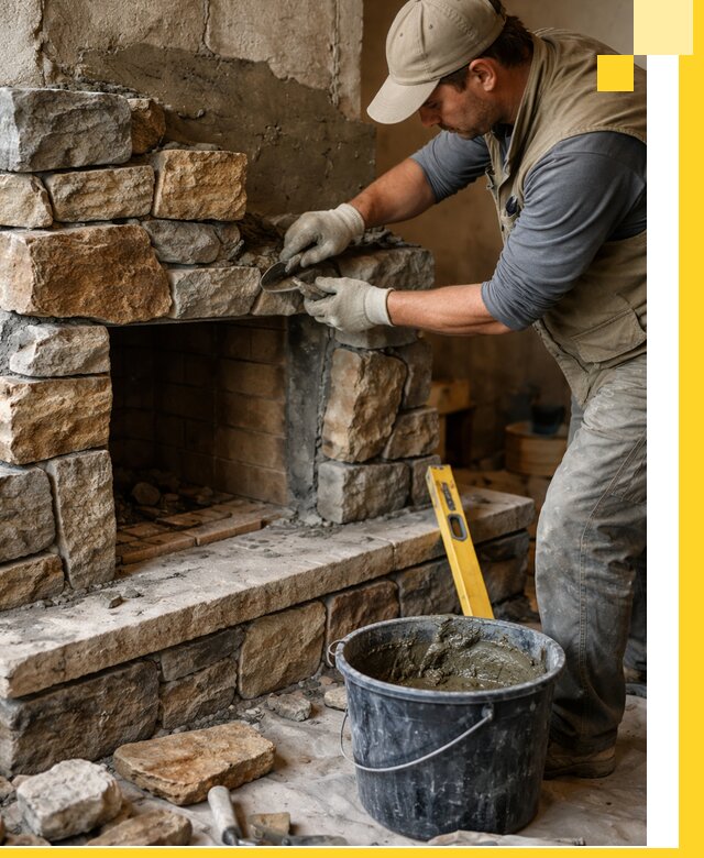 Изготовление и установка каменных каминов под ключ в Братске