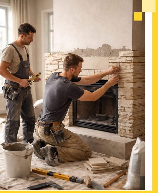 Установка и монтаж каминов для загородного дома в Братске