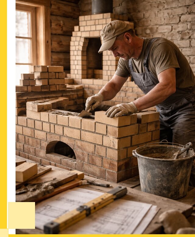 Кладка печей из кирпича в Братске цены от 30612 р. - ЭриданБрт