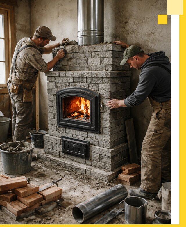 Производство, поставка и монтаж дровяных печей в Братске