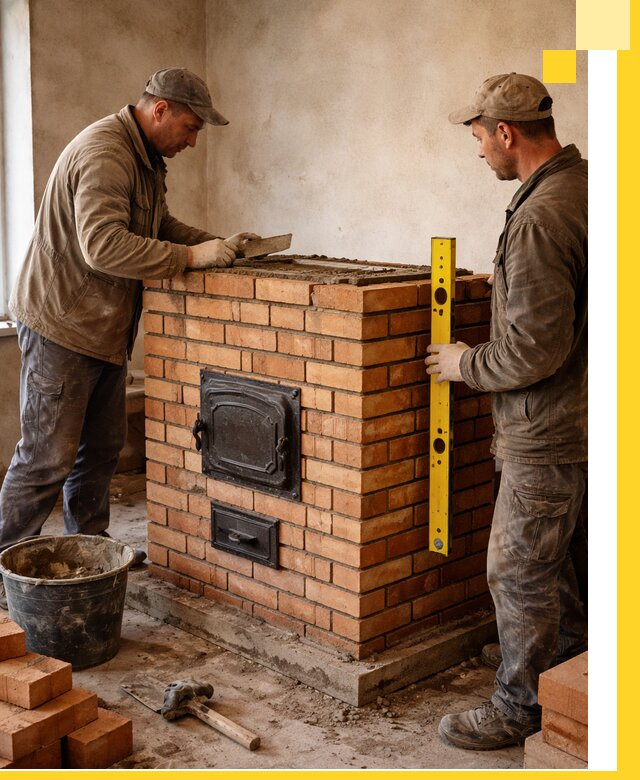 Отопительные печи под ключ в Братске, установка и сборка