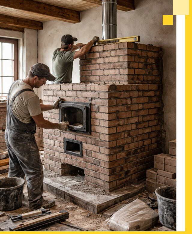 Печи для загородного дома под ключ в Братске — монтаж и сервис