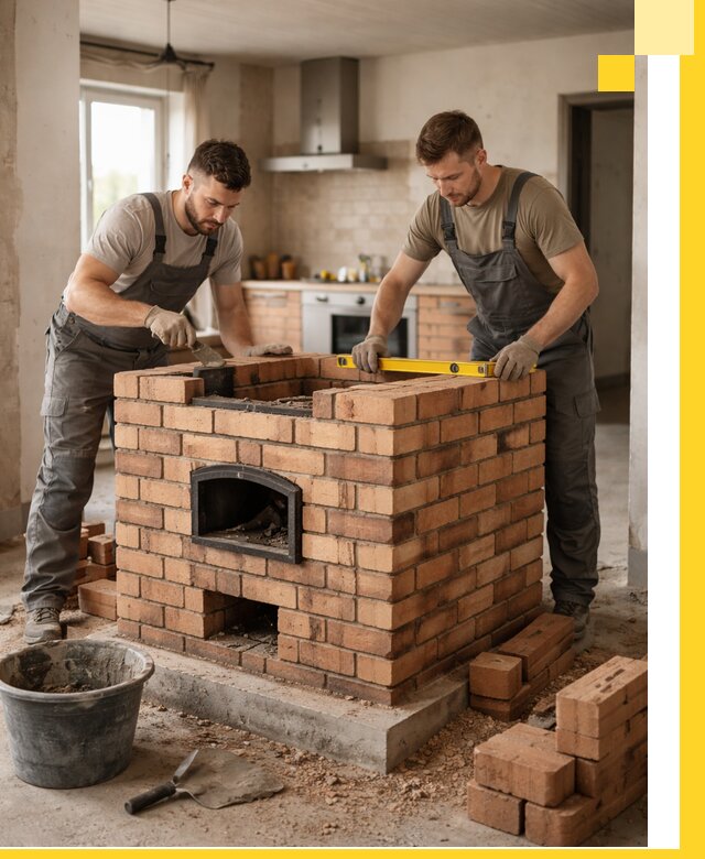 Установка и монтаж печей в частном доме в Братске под ключ