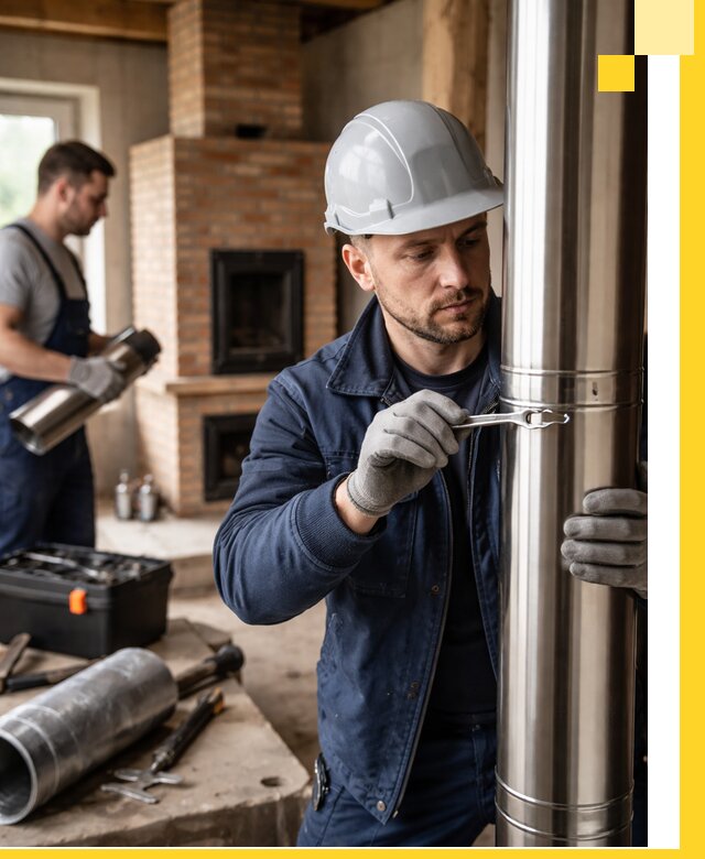 Профессиональный монтаж дымоходов для печей в Братске