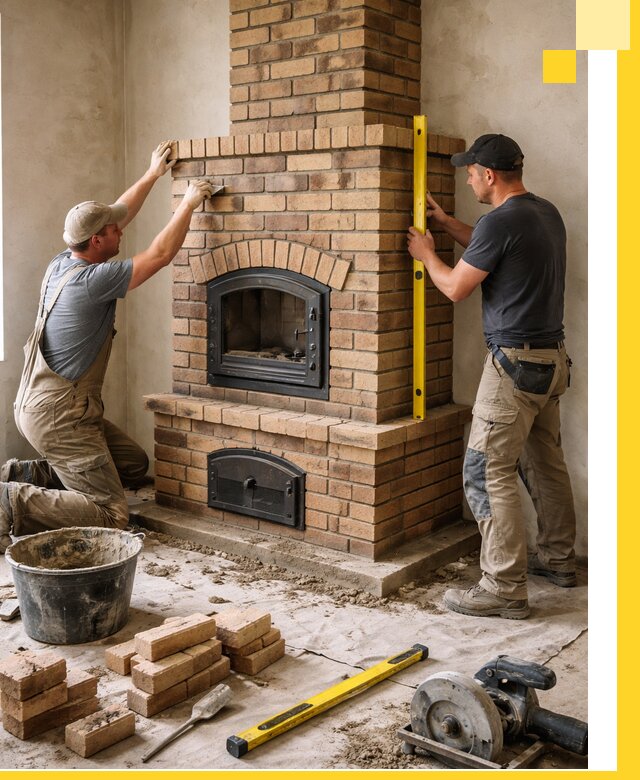 Продажа и установка печей и каминов для дома под ключ в Братске