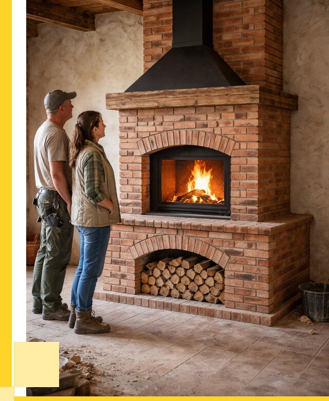 Печи камины из кирпича в Братске от 122448 р. | ЭриданБрт