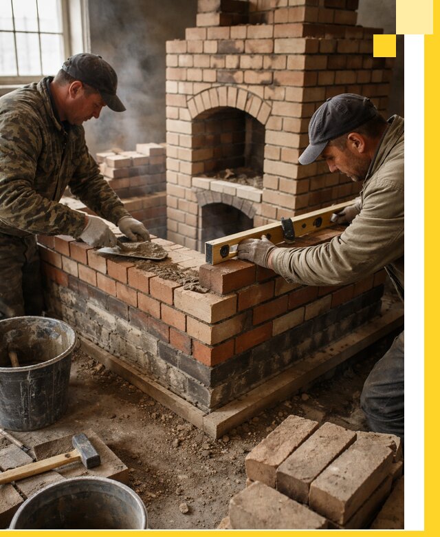 Изготовление и монтаж печей и каминов из кирпича в Братске