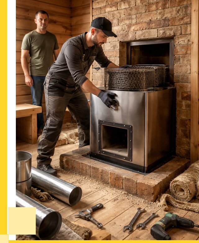 Монтаж банных печей под ключ в Братске от 18367 р., ЭриданБрт