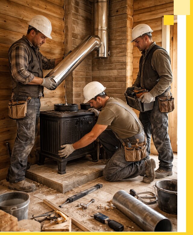 Профессиональный монтаж банных печей и дымоходов в Братске