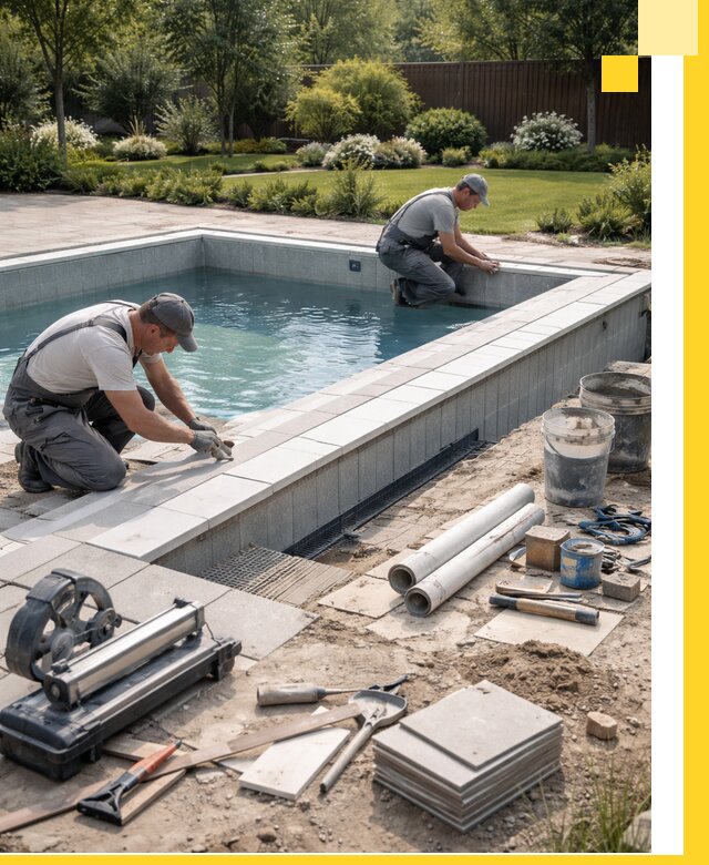 Строительство открытых бассейнов под ключ в Братске профессионально