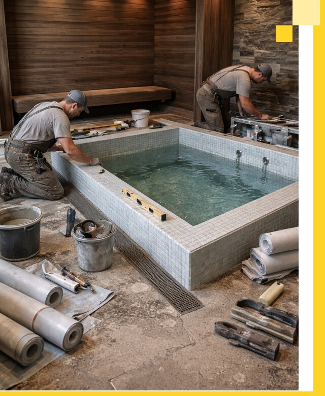 Установка и строительство бассейнов для сауны в Братске