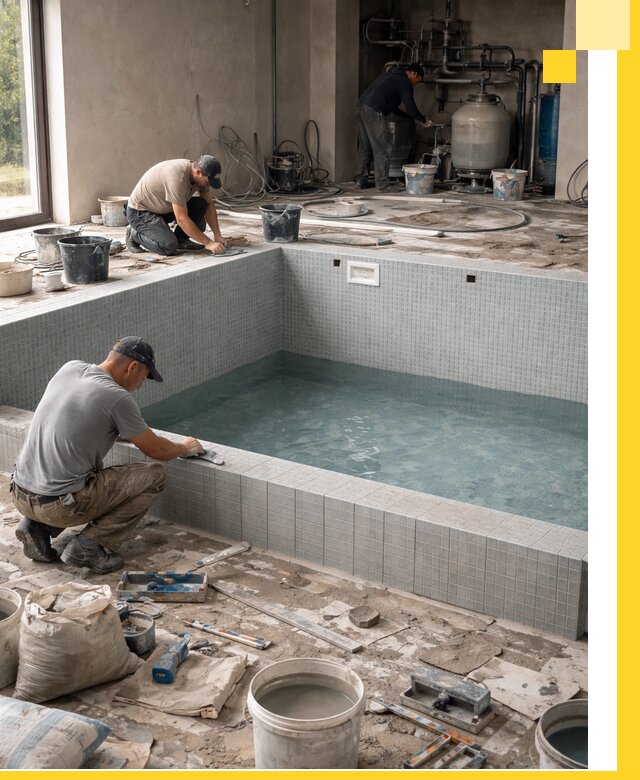 Строительство и монтаж бассейнов в помещении в Братске