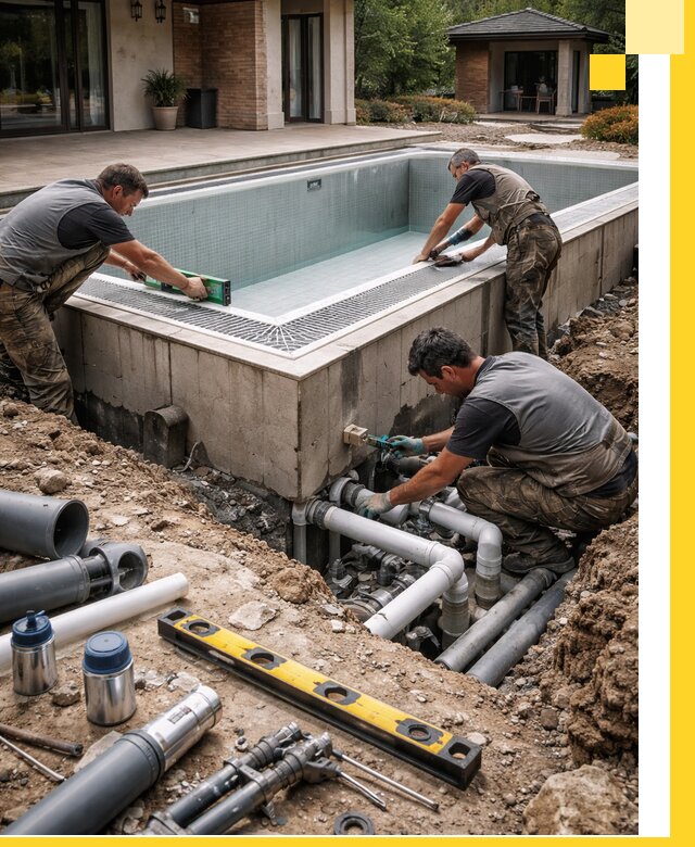 Строительство переливных бассейнов в Братске под ключ