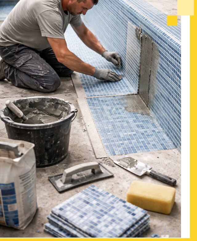 Укладка и ремонт мозаики для бассейнов под ключ в Братске