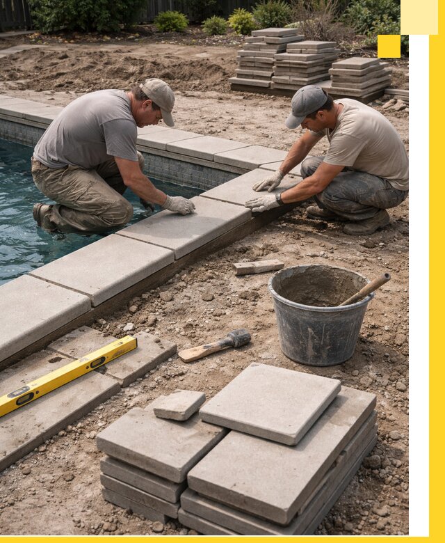 Установка и изготовление копингового камня для бассейнов в Братске