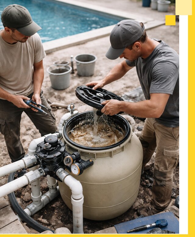 Установка и обслуживание песочных фильтров для бассейнов в Братске