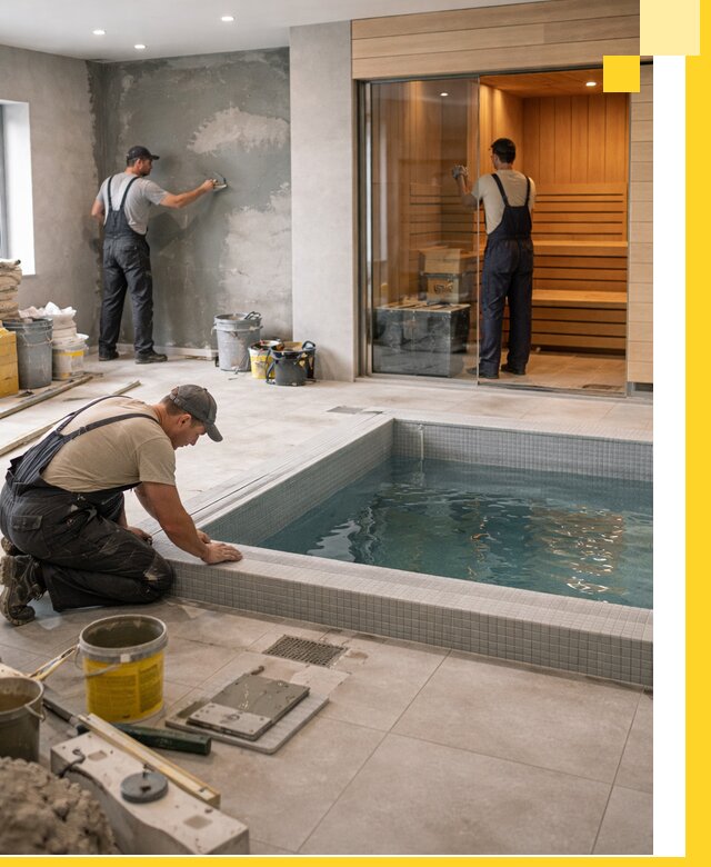 Проектирование и строительство сауны с бассейном в Братске