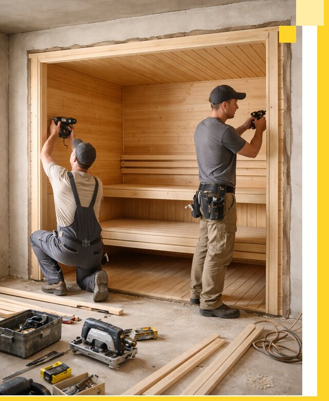 Монтаж саун под ключ в Братске — проектирование и установка