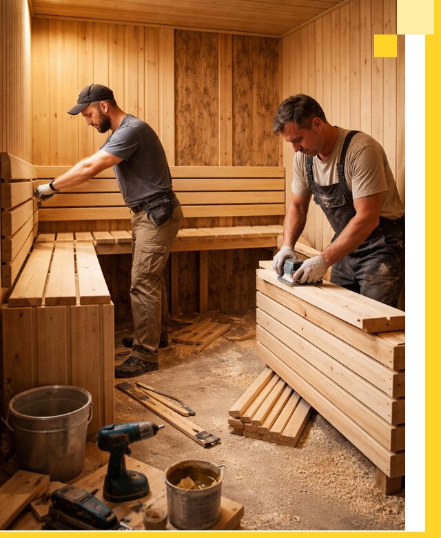 Профессиональный комплексный ремонт саун под ключ в Братске