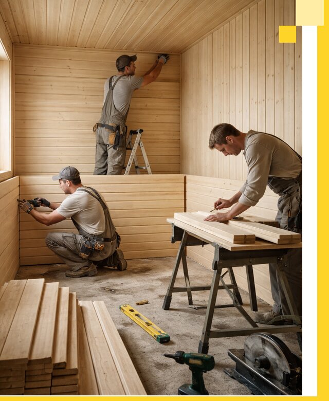 Обшивка саун в Братске из натуральной древесины под ключ