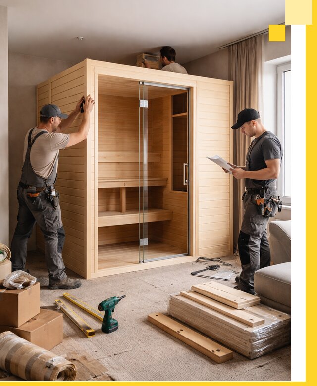 Установка и благоустройство саун в квартире в Братске