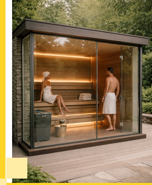Сауна стеклянная и двери для сауны в Братске от 255100 р. | ЭриданБрт