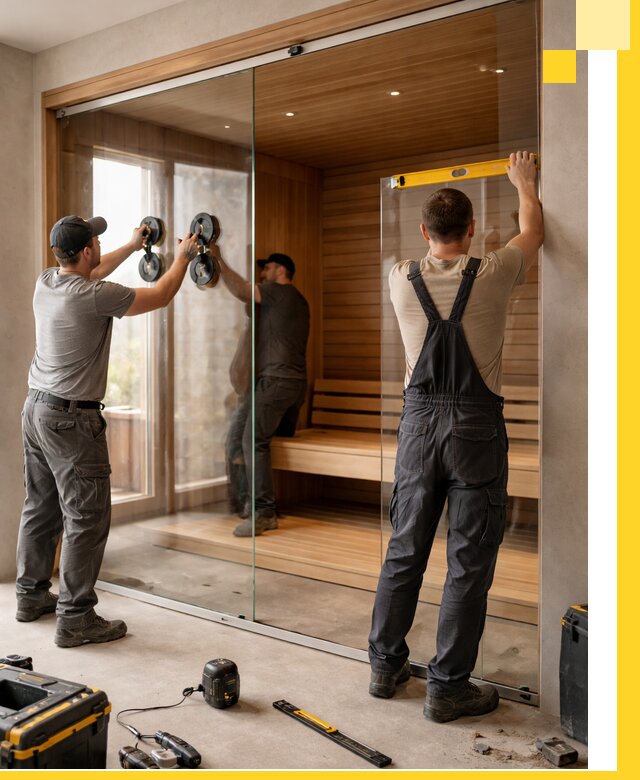 Производство и монтаж стеклянных саун под ключ в Братске