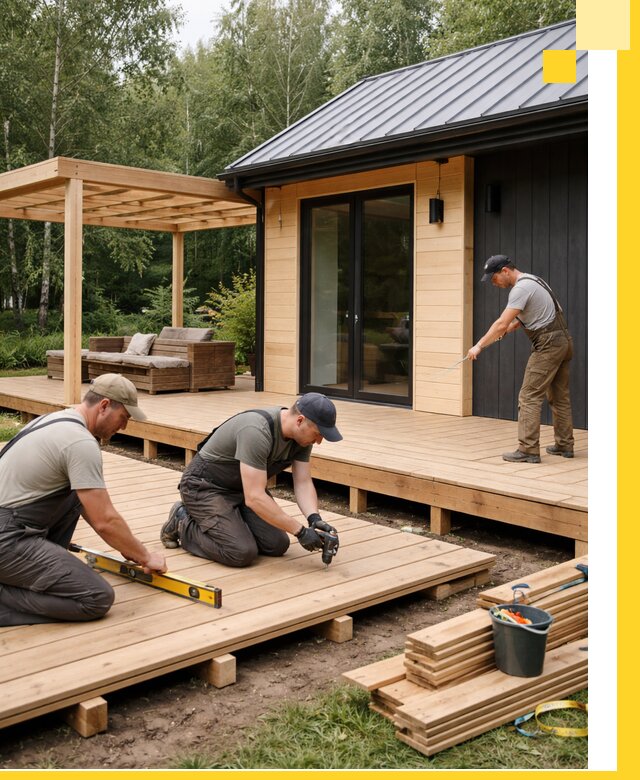 Строительство бань с террасой и бассейном под ключ в Братске