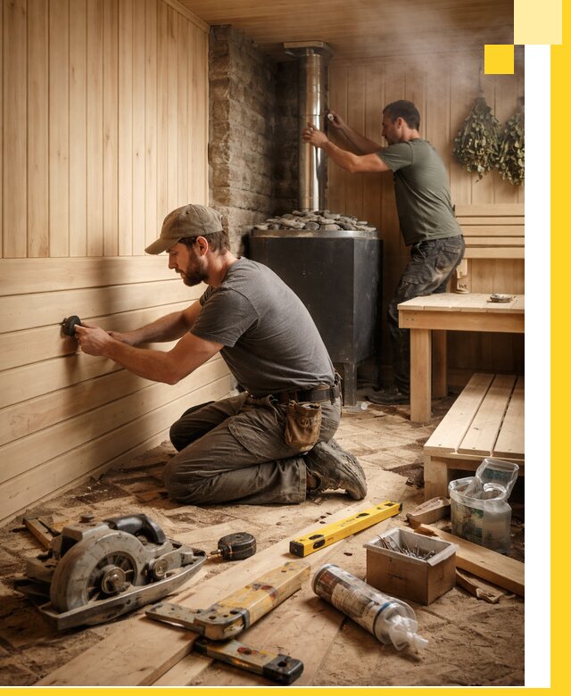 Полное строительство и оснащение парных под ключ в Братске