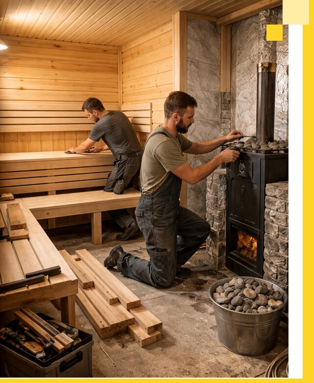 Дизайн и строительство интерьеров бань под ключ в Братске