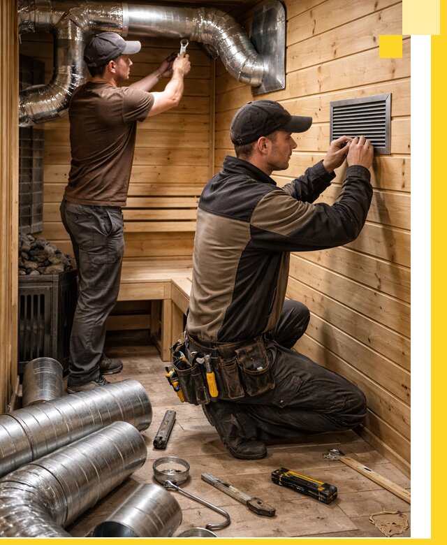 Проектирование и монтаж вентиляции бани в Братске под ключ