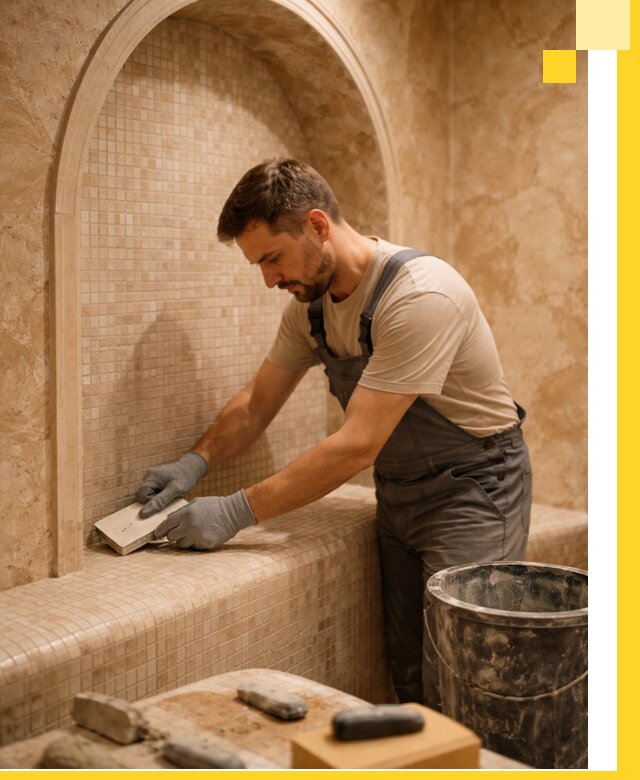 Профессиональная отделка хамамов с мозаикой под ключ в Братске