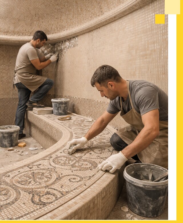 Плитка для хамама в Братске, укладка, подбор и поставка